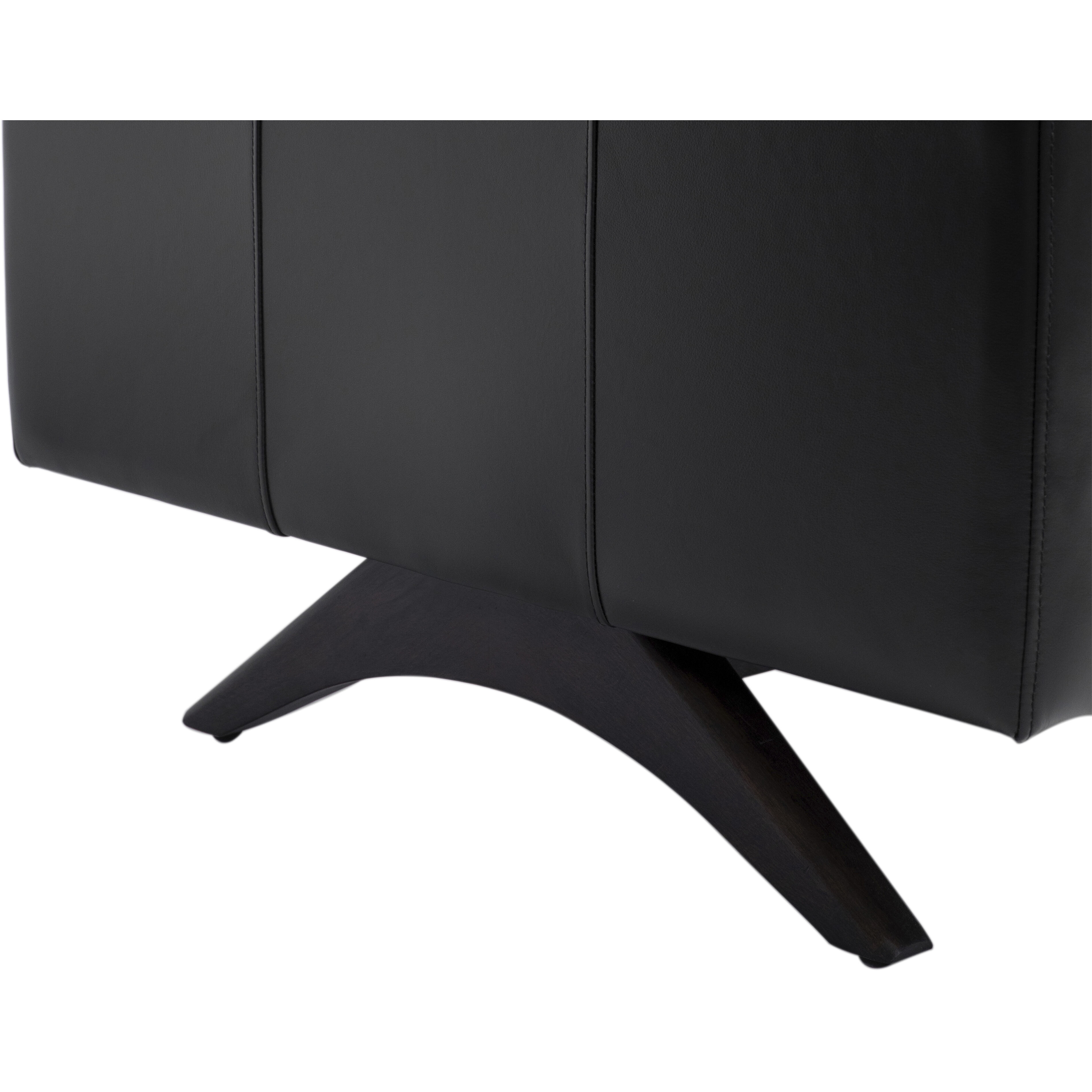 Rogers Cortina Black Leather Armchair